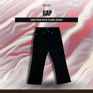 Gap High Rise Kick Flare Jeans Black Denim Size 6 Womens Casual Stretchy Stylish